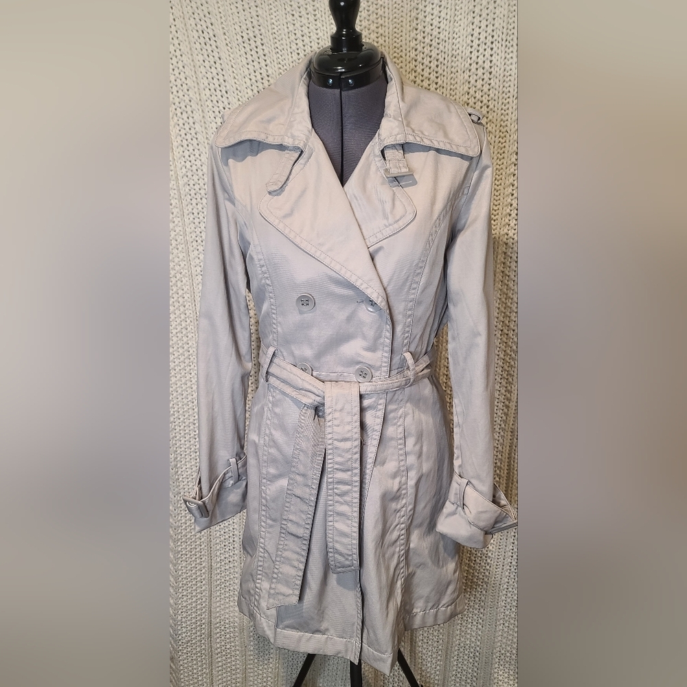 Maurices Trench Coat taupe women's size Medium